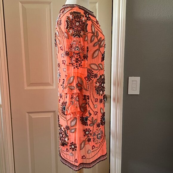 Vintage MATTHEW WILLIAMSON Beaded Dress Spring 2007 Runway Sz 10 - Picture 10 of 16